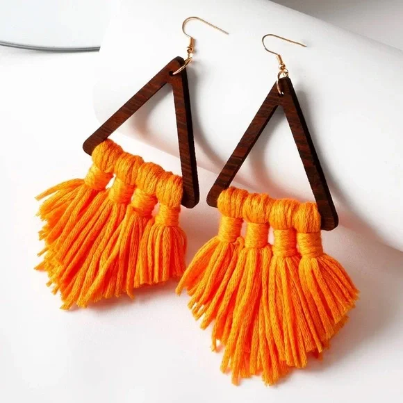 🆕 Tassel Drop Earrings - Picture 2 of 7